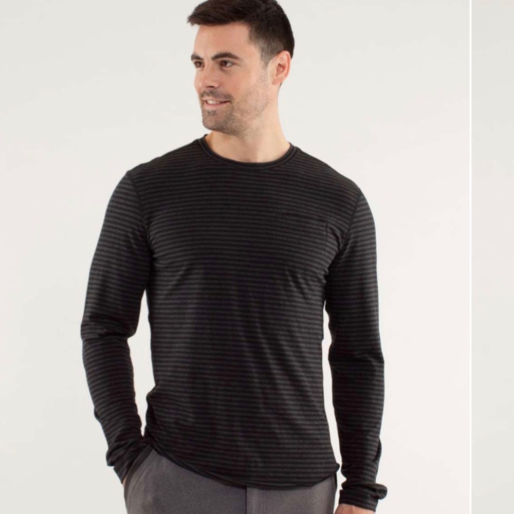 Lululemon 5 Year Basic Long Sleeve Heathered Black